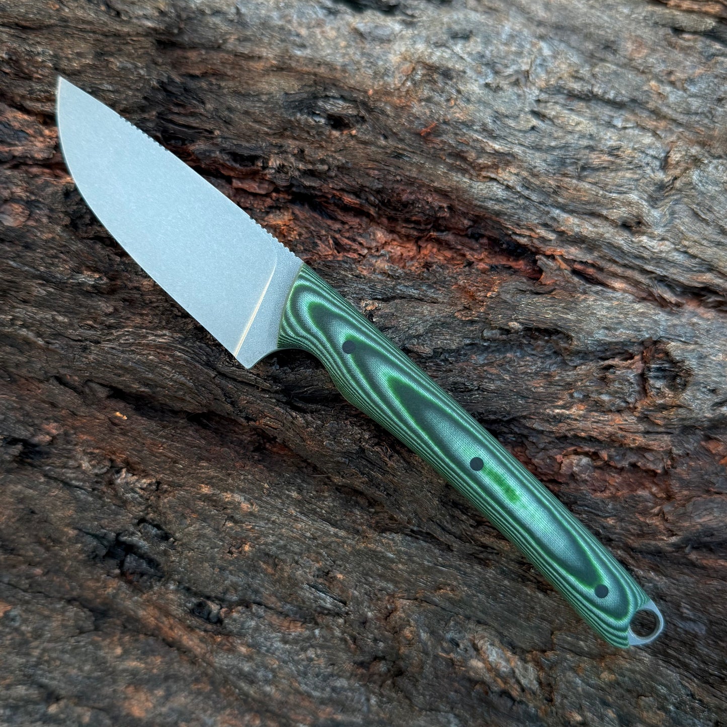 Pocket drop-green linen Micarta
