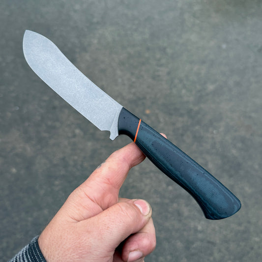 Al'rounda - blue/black layered Micarta Handle
